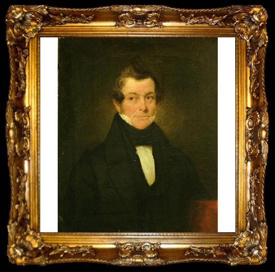 framed  John Neagle Portrait of a man in coat, ta009-2